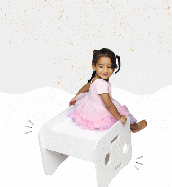 Zora Table & Chair Set for Toddlers - White